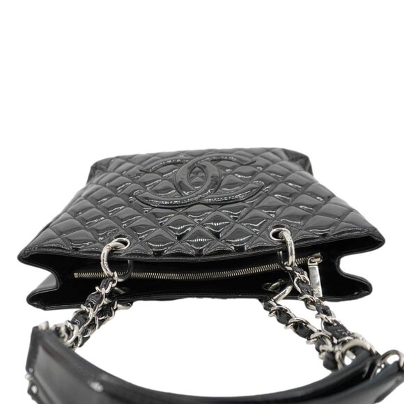 Chanel  Grand Shopping Patent Quilted Leather GST Tote Bag Black - Picture 5 of 15